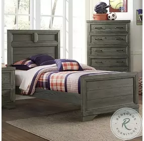 Foundry Brushed Pewter Twin Bed