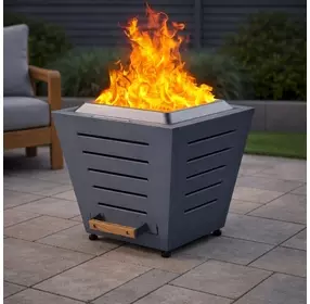 Terra Slate Gray Outdoor Smokeless Fire Pit