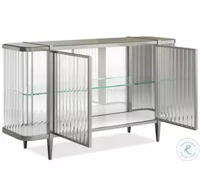 Stop And Stare Lightly Brushed Chrome And Soft Silver Sideboards With LED Lighting