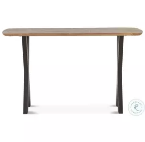 Santa Margherita Natural Mango Wood And Black Iron 52" Console Table
