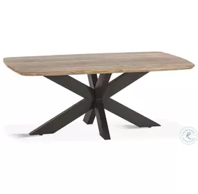 Santa Margherita Natural Mango Wood And Black Iron 46" Occasional Table Set
