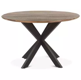 Santa Margherita Matte Black 48" Round Dining Table