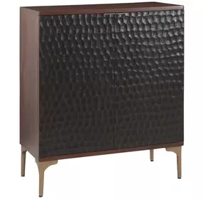 Vallarta Brown and Gray 2 Door Bar Cabinet
