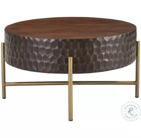 Vallarta Two Toned Carved Mango Wood Coffee Table