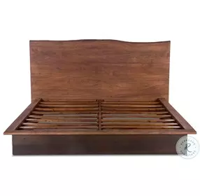 Palermo Raw Walnut Ebony Live Edge Queen Platform Bed