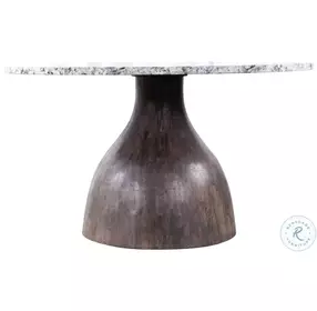 Fargo Alaska White Marble And Blackwash 54" Dining Table