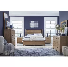 Foxrun Hollow Sierra Brown and White 6 Drawer Marble Top Dresser with Rectangular Mirror