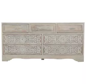 Haveli Heirloom White 7 Drawer Dresser