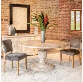 Haveli Heirloom White 60" Round Dining Table