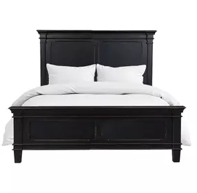 Trento Distressed Black Panel Bedroom Set