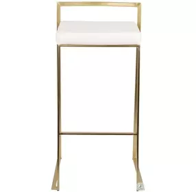 Fuji Gold And White Bar Stool Set of 2