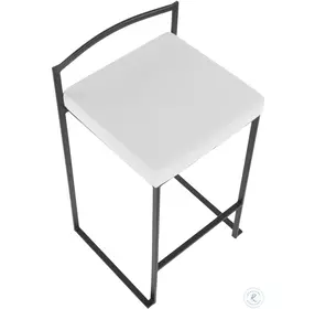 Fuji Black Stacker Counter Stool Set Of 2