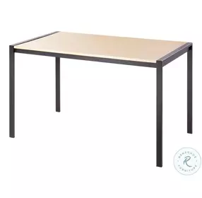 Fuji Black Metal And Natural Wood Dinette Table