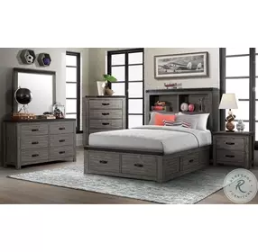 Montauk Grey 6 Drawer Youth Dresser And Mirror
