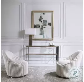 Orb Ivory Swivel Chair