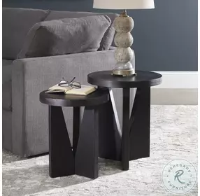 Nadette Dark Espresso Accent Table Set of 2