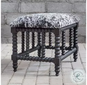 Gomez Charcoal Gray and White Bench