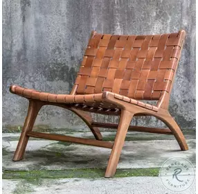 Plait Cognac Accent Chair