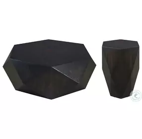 Volker Worn Black Small Cocktail Table