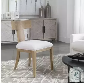 Idris White And Neutral Performance Fabric Dining Chair