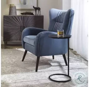 Brunei Aged Black and Antique Bronze Accent Table