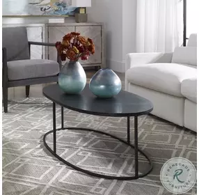 Coreene Aged and Antique Black Cocktail Table