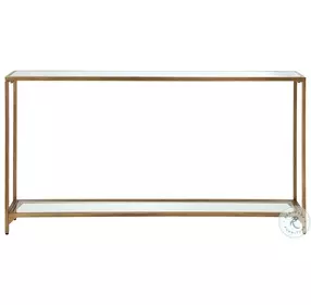 W-23005 Warm Gold Mirrored Top Console Table