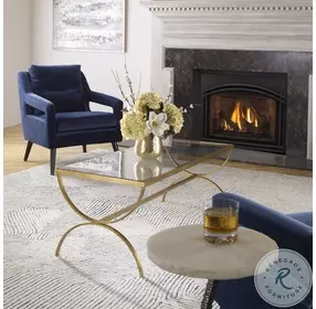 Crescent Antique Gold Cocktail Table