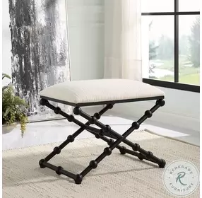 Iron Crisp White Small Bench