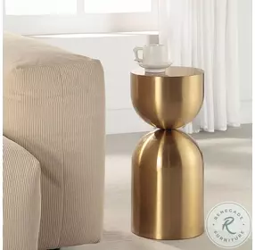 Flora Rich Plated Gold Accent Table