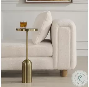Rani Plated Brushed Brass Drink Table