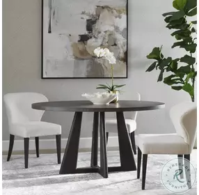 Pulsar Dark Walnut Stain Wash Dining Table