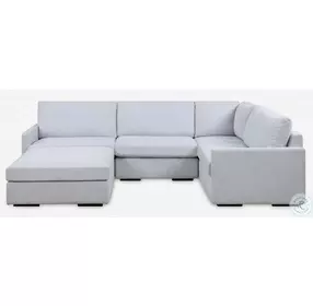 Refuge Light Cloud Blue Ottoman