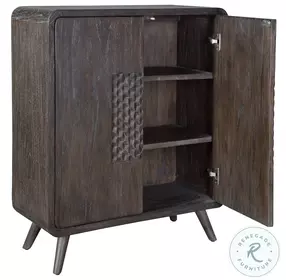 Hausen Rich Weathered Mindi Grain 2 Door Accent Cabinet