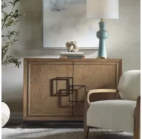 Langston Bronze and Brown 2 Door Accent Cabinet