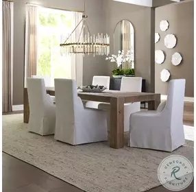 Aldan Brown Reclaimed Oak Extendable Dining Table