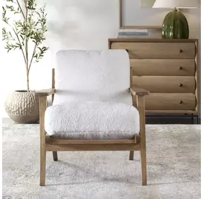 Somerset White Upholstered Accent Chair