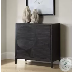 Beswick Chic Black Matte Black 2 Accent Cabinet