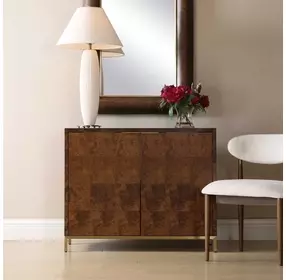 Fairmont Brown and Gold 2 Door Accent Cabinet
