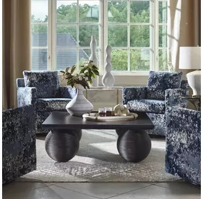 Grafton Distressed Black Rectangular Coffee Table