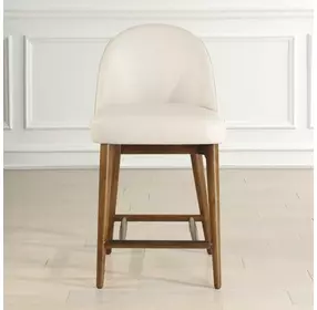 Arlington Rich Ecru Upholstered Counter Height Stool