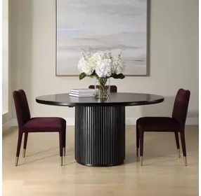 Fairmont Black 60" Round Dining Table