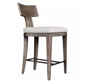 Fairmont Oyster White Outdoor Counter Height Stool