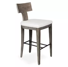 Fairmont Oyster White Upholstered Outdoor Bar Stool
