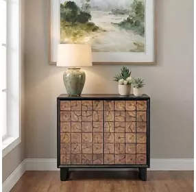 Somerset Brown and Black 2 Door Accent Cabinet