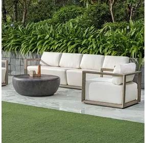 Carlisle Oyster White Outdoor 107" Sofa