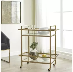 Erena Brass Bar Cart