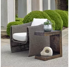 Oakley Dark Bronze Outdoor Rectangular Side Table
