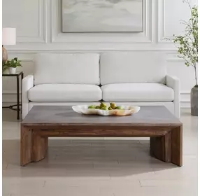 Prescott Brown and Gray Rectangular Coffee Table