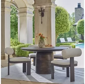 Madrone Golden Dark Bronze Outdoor 60" Round Dining Table